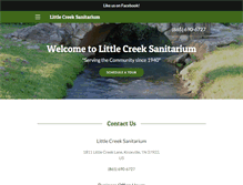 Tablet Screenshot of littlecreeksanitarium.com